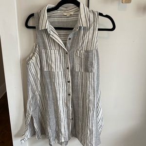 Striped Button Up Tank